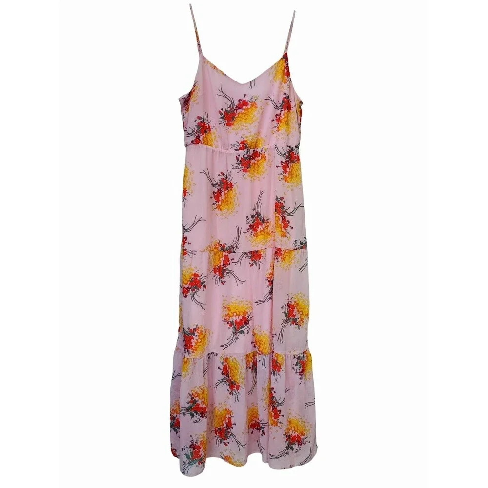 J. Crew Mercantile Tiered Sunburst Floral Boho Maxi Dress
